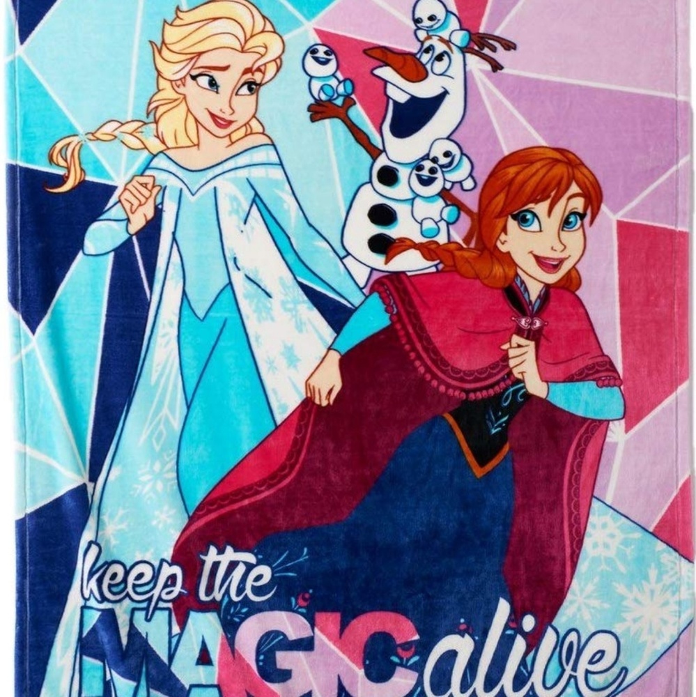 NEW!Disney Frozen Keep The Magic Alive plush throw